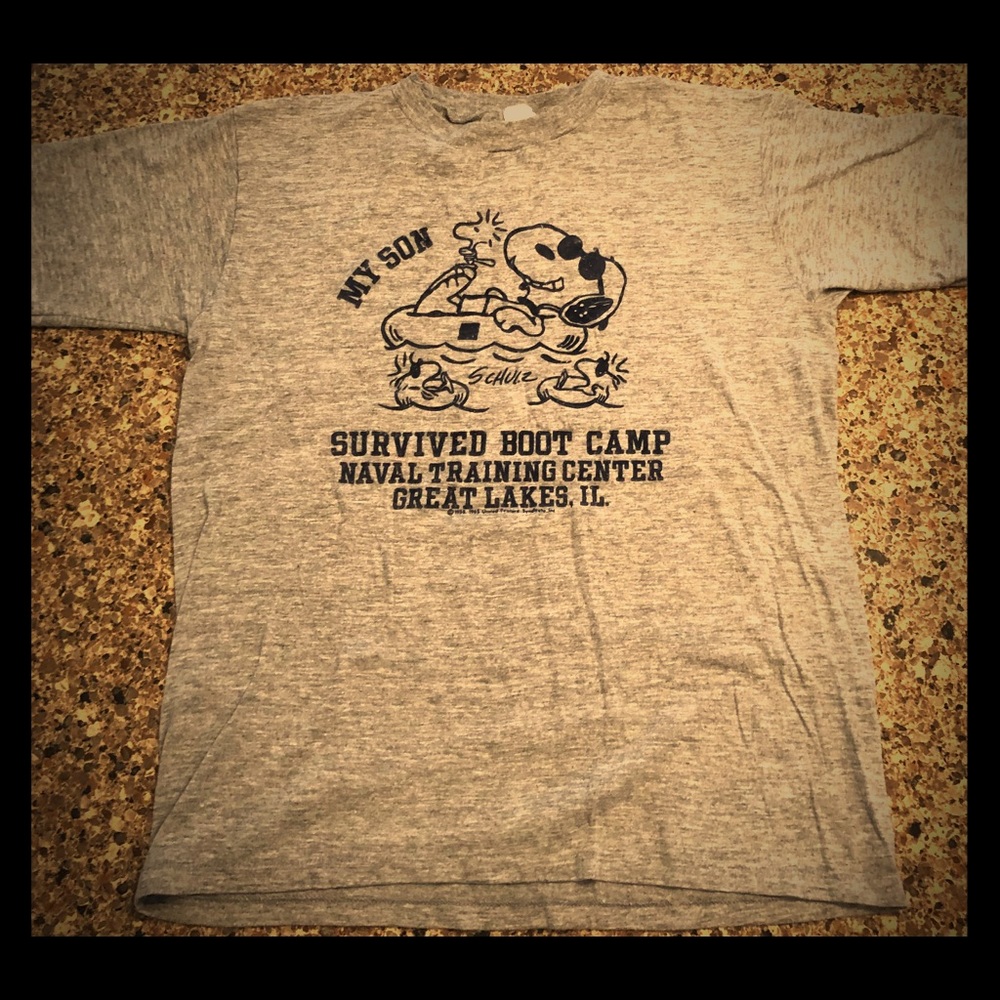 Vintage Snoopy Naval training T-shirt EMO Punk